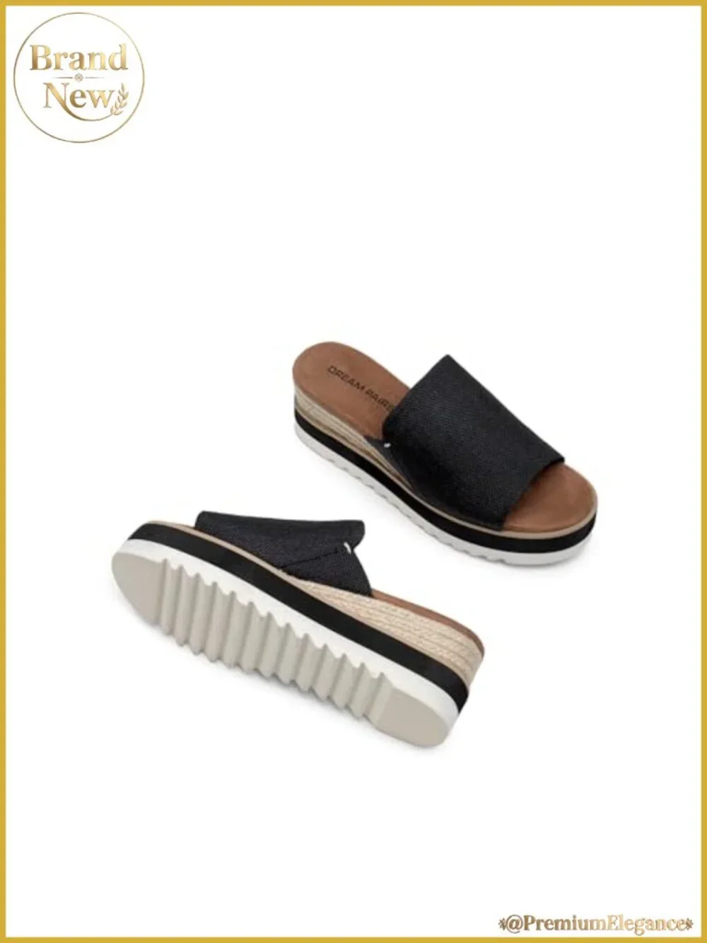 Women's Platform Slip-On Espadrille Sandals Canvas Wedge 2.75 Inch